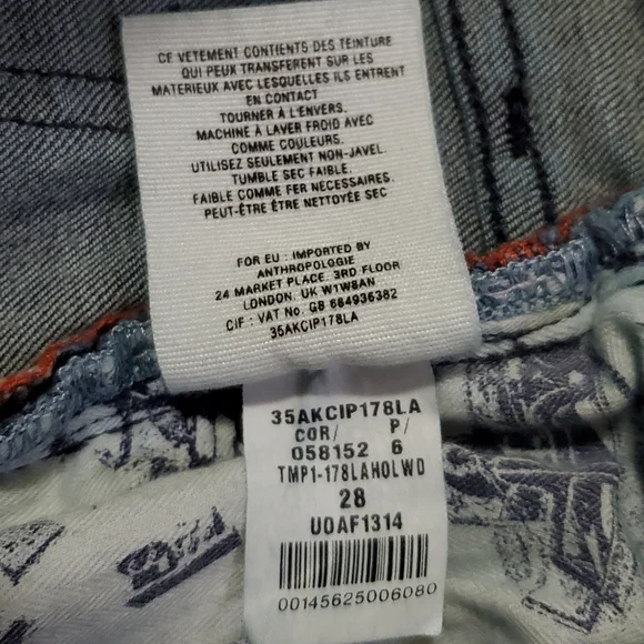 Anthropologie Pilcro And The Letterpress Stet Flare Jeans Dark Wash 28 - Picture 6 of 8